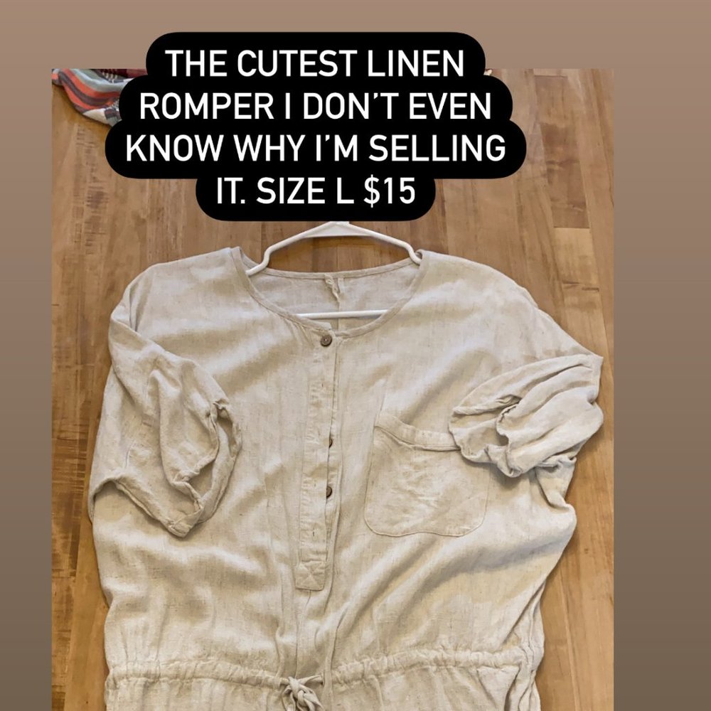 Oversized Linen Romper